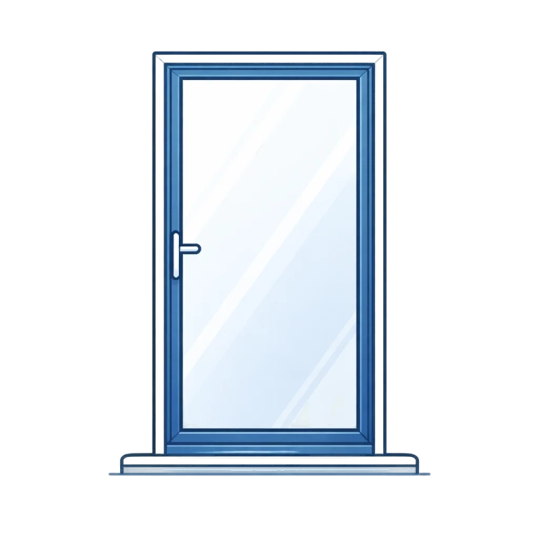 Sleek aluminum glass door design