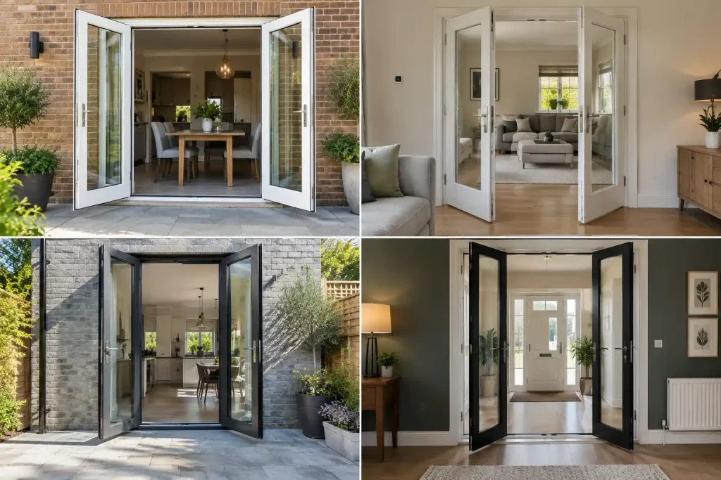 Inward or outward opening french doors